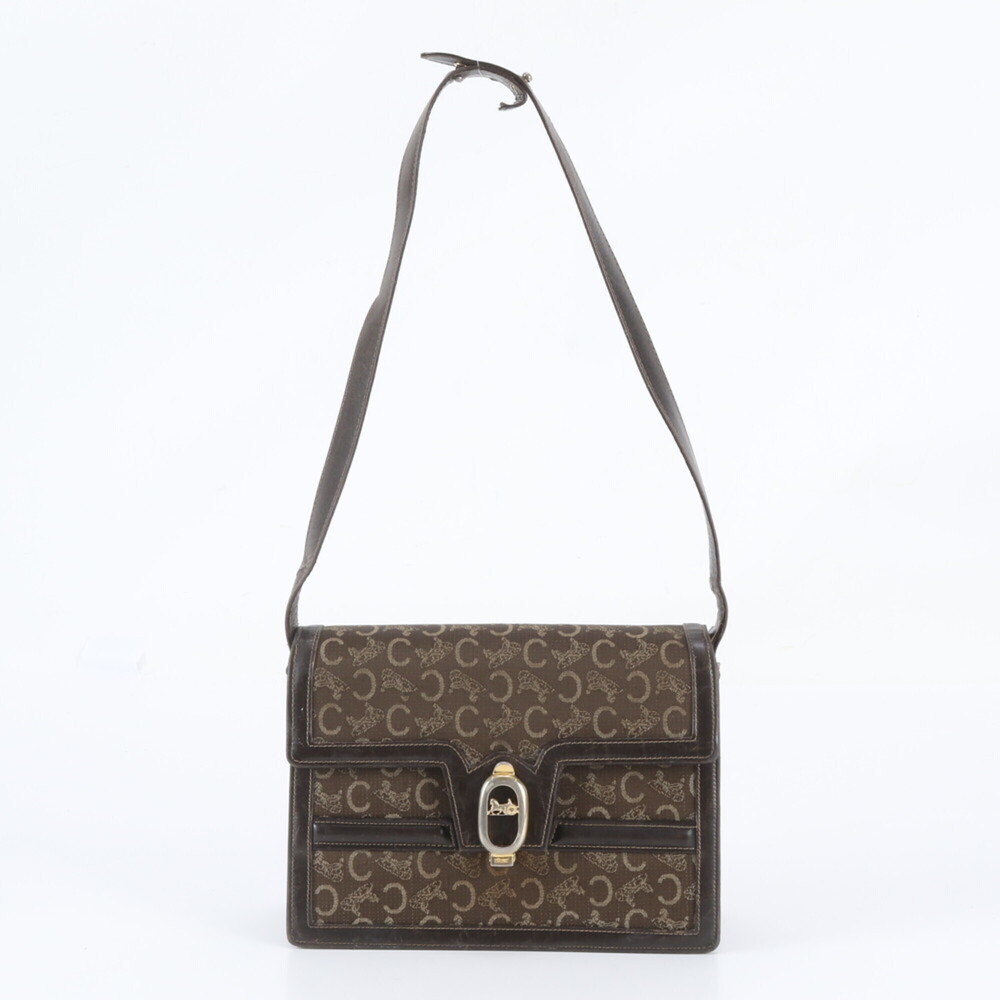 Celine Sulky Carriage Hardware 2-Way Shoulder Bag/Handbag Leather Women's